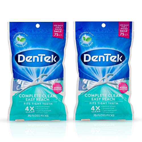 DenTek Complete Clean | Fresh Mint | Easy Reach Angled Floss Picks | No Break...