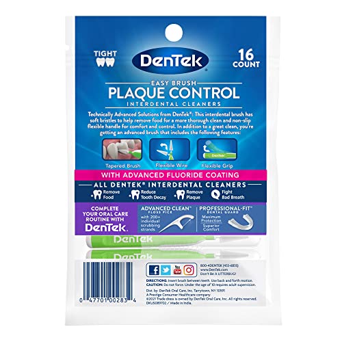 DenTek Easy Brush Interdental Cleaners | Brushes Between Teeth | Tight Teeth ...