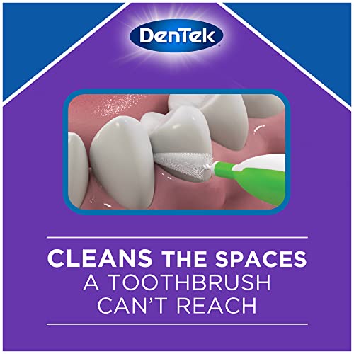 Dentek Easy Tight Spaces Interdental Cleaners Brush, Fresh Mint Green, 16 Cou...