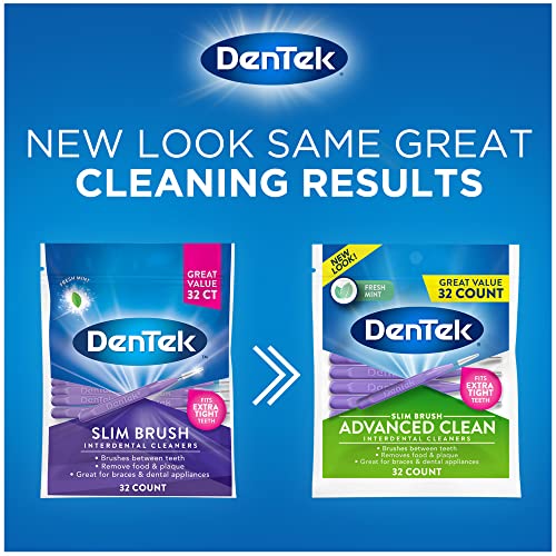 DenTek Slim Brush Interdental Cleaners | Brushes Between Teeth | Extra Tight ...