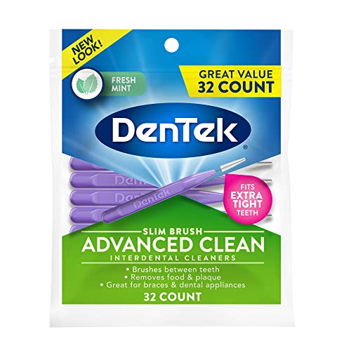 DenTek Slim Brush Interdental Cleaners | Brushes Between Teeth | Extra Tight ...