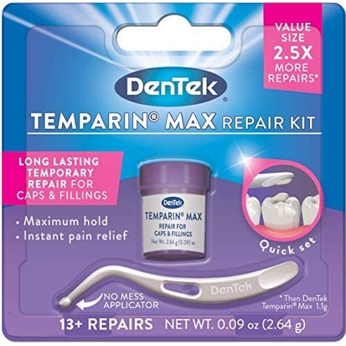 Dentek Temparin Max Repair Kit, 13+ Repairs, 2.64 Grams (Pack of 6)