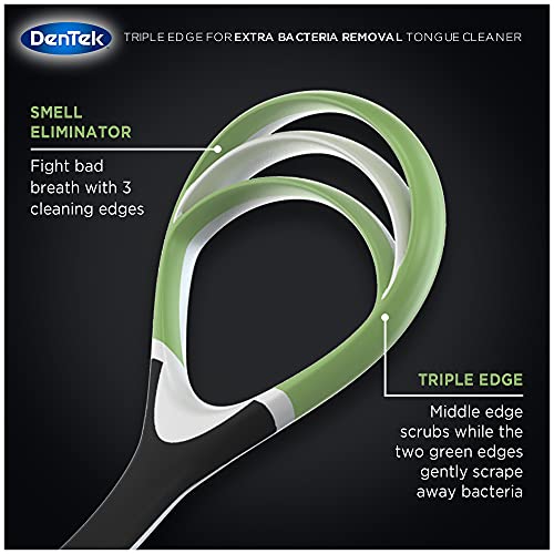 DenTek Tongue Cleaner, Fresh Mint, Removes Bad Breath, 2 Pack