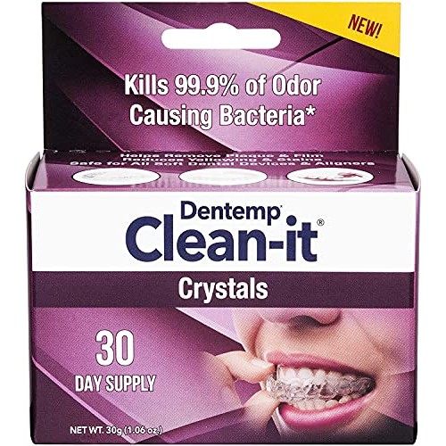 Dentemp Clean-It Crystals - Aligner, Dental Guard, Denture & Retainer Cleaner...
