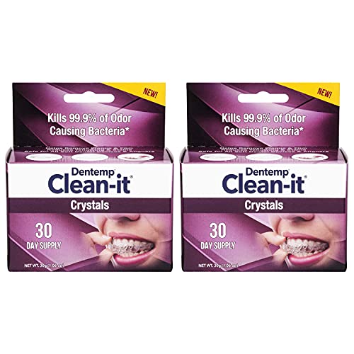 Dentemp Clean-It Crystals - Aligner, Dental Guard, Denture & Retainer Cleaner...