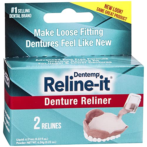 Dentemp Denture Reline Kit - Advanced Formula Reline It Denture Reliner (Pack...