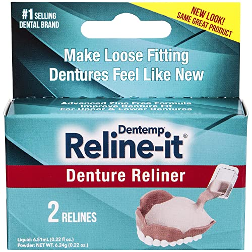 Dentemp Denture Reline Kit - Advanced Formula Reline It Denture Reliner (Pack...