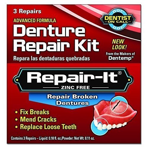 Dentemp Emergency Repair Kit Broken Dentures 3 repairs by The Miles Group