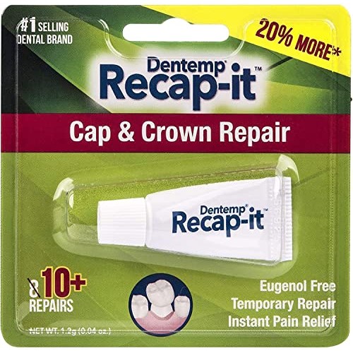 Dentemp Recap-It Cap and Crown Repair Dental Kit - Fast Acting Formula Dental...