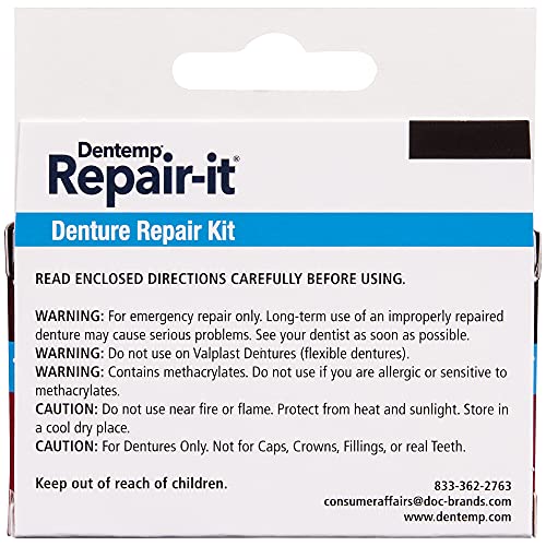 Dentemp Repair-it Denture Repair Kit & Reline-it Denture Reliner - Denture Ki...