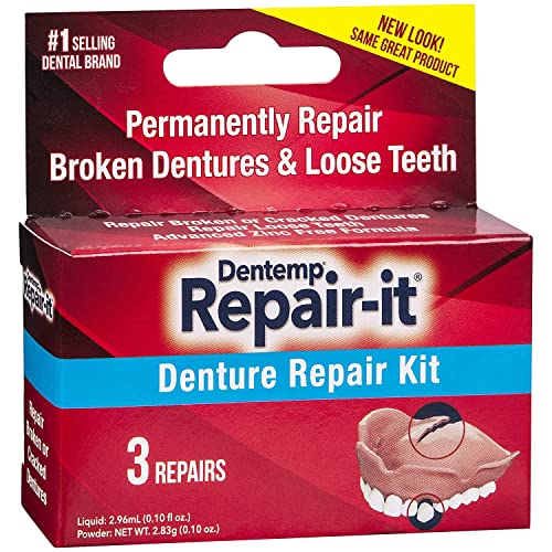 Dentemp Repair Kit - Repair-It Advanced Formula Denture Repair Kit - Denture ...