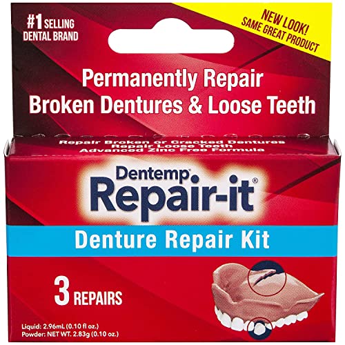 Dentemp Repair Kit - Repair-It Advanced Formula Denture Repair Kit - Denture ...