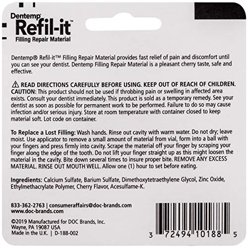 Dentemp Tooth Repair Kit - Dental Repair Kit with Dental Cement, Refil-it Los...