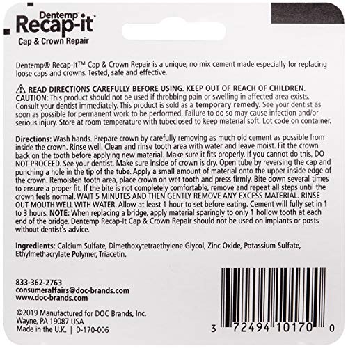 Dentemp Tooth Repair Kit - Dental Repair Kit with Dental Cement, Refil-it Los...