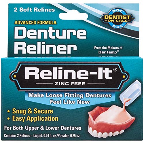 Reline-It Advanced Denture Reliner Kit for Both Upper & Lower Dentures, Easy ...
