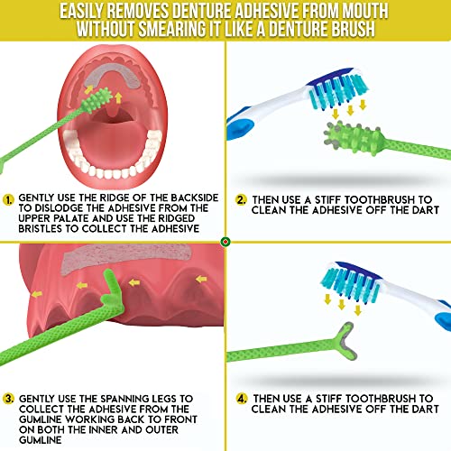 Denture Dart V3 Denture Gel Adhesive Remover - Remove Denture Gel Adhesive & ...