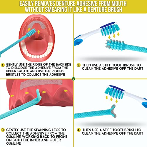Denture Dart V4 Denture Gel Adhesive Remover - Remove Denture Gel Adhesive fr...