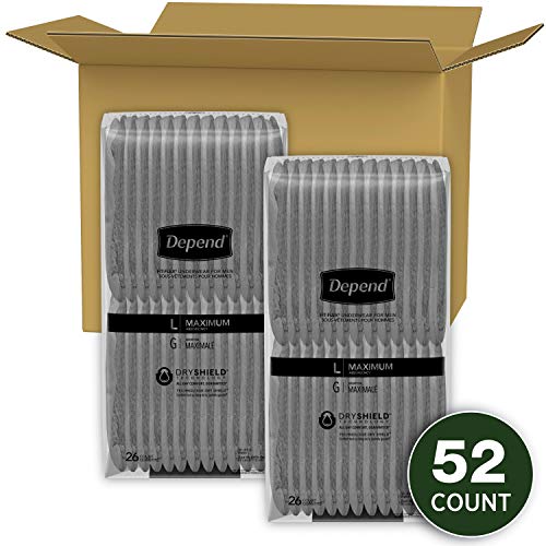 Depend FIT-FLEX Incontinence Underwear for Men, Maximum Absorbency, Disposabl...