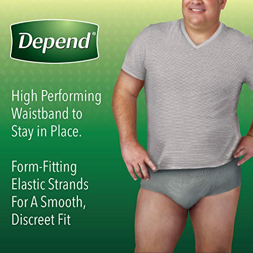 Depend FIT-FLEX Incontinence Underwear for Men, Maximum Absorbency, Disposabl...
