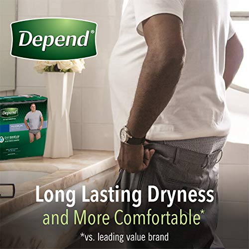 Depend FIT-FLEX Incontinence Underwear for Men, Maximum Absorbency, Disposabl...