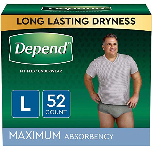 Depend FIT-FLEX Incontinence Underwear for Men, Maximum Absorbency, Disposabl...