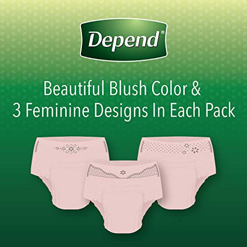 Depend FIT-FLEX Incontinence Underwear For Women, Disposable, Maximum Absorbe...