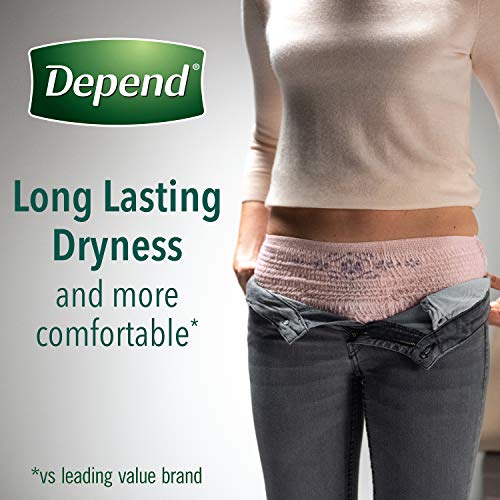 Depend FIT-FLEX Incontinence Underwear For Women, Disposable, Maximum Absorbe...