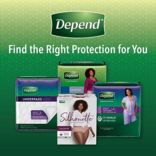 Depend FIT-FLEX Incontinence Underwear For Women, Disposable, Maximum Absorbe...
