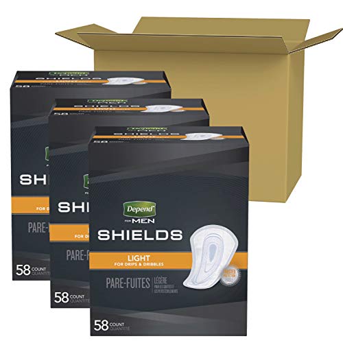 Depend Incontinence/Bladder Control Shields, Pads for Men, Light Absorbency, ...