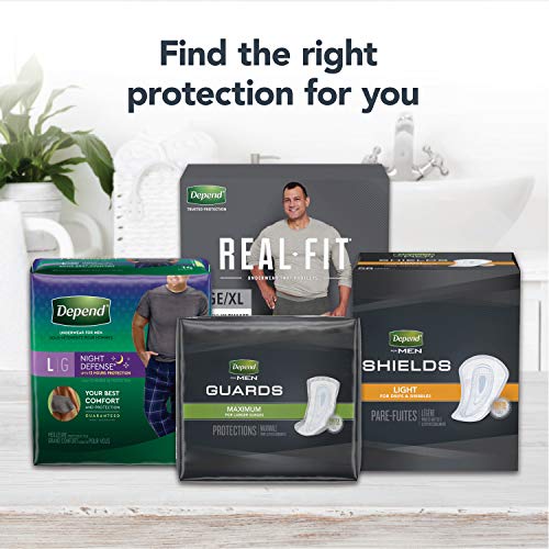 Depend Incontinence Guards/Bladder Control Pads for Men, Maximum Absorbency, ...