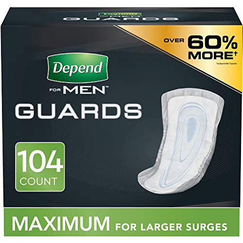 Depend Incontinence Guards/Bladder Control Pads for Men, Maximum Absorbency, ...