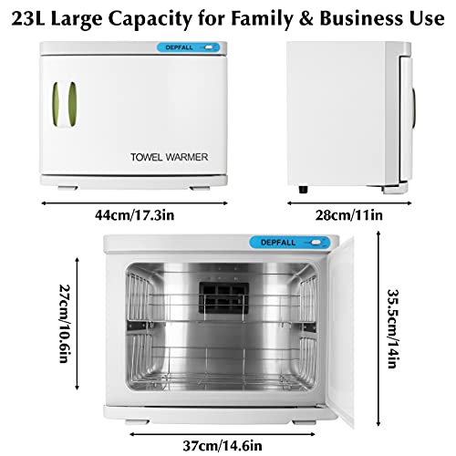 DEPFALL Hot Towel Warmer, 23L Large Towel Warmer Cabinet, EPA Certified Profe...