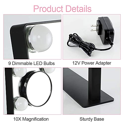 Hollywood Lighted Vanity Makeup Mirror with Lights, Depuley Plug-in Light Up ...