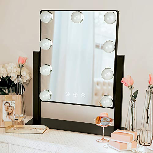 Hollywood Lighted Vanity Makeup Mirror with Lights, Depuley Plug-in Light Up ...