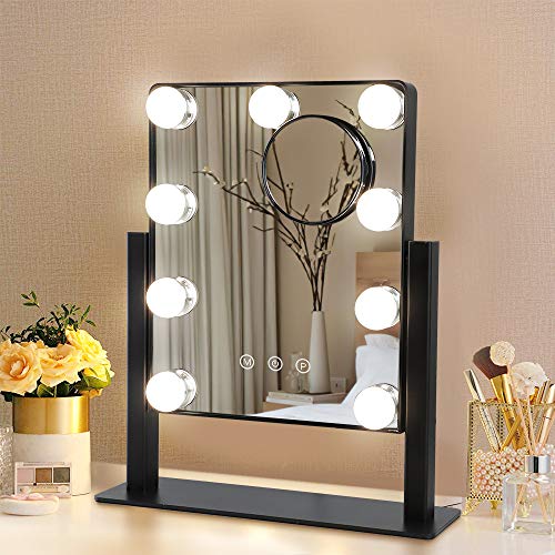 Hollywood Lighted Vanity Makeup Mirror with Lights, Depuley Plug-in Light Up ...