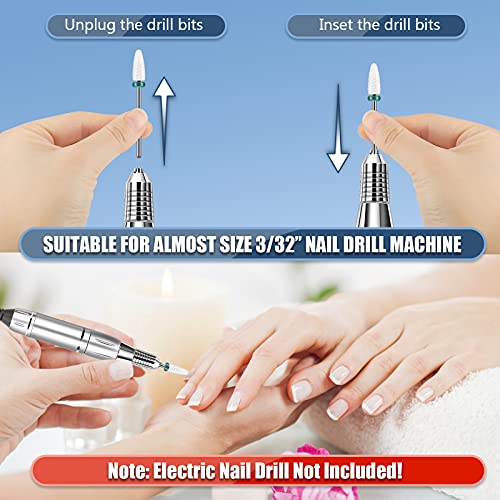 13PC Nail Drill Bits Set, Drill Bits for Nails, 3pcs Tungsten Carbide Drill B...