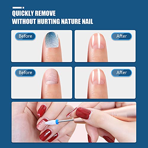 19pcs Nail Drill Bits Sets, 3/32 Inch Diamond Cuticle Electric Nail File and ...