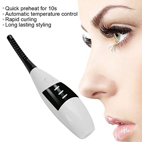 DERCLIVE Eyelash Curler Electric Heated Eyelash Curler With Digital Display 3...