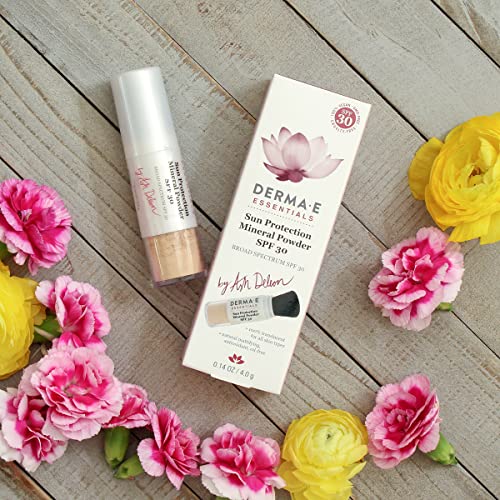 DERMA E Sun Protection Mineral Powder SPF 30 – All Natural Matte Face Powder ...