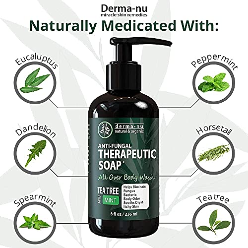 Antifungal Antibacterial Soap & Body Wash - Natural Anti-Fungal Treatment wit...