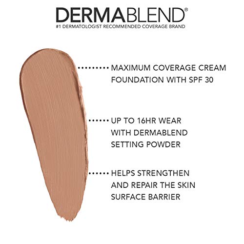 Dermablend Cover Creme High Coverage Foundation with SPF 30, 65W Golden Bronz...