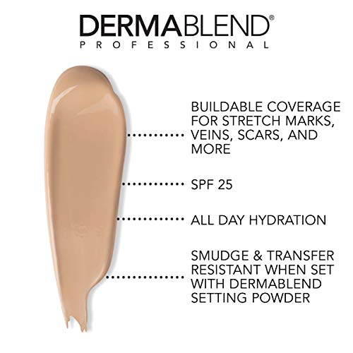 Dermablend Leg and Body Makeup Foundation with SPF 25, 10N Fair Ivory, 3.4 Fl...