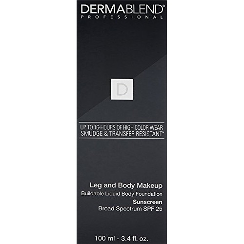 Dermablend Leg and Body Makeup Foundation with SPF 25, 10N Fair Ivory, 3.4 Fl...
