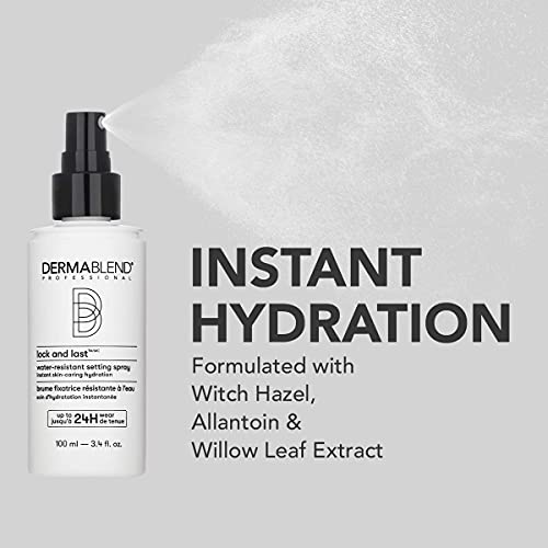 Dermablend Lock and Last Water-Resistant Setting Spray, Finishing Spray for M...