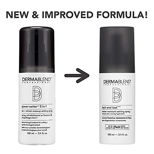 Dermablend Lock and Last Water-Resistant Setting Spray, Finishing Spray for M...
