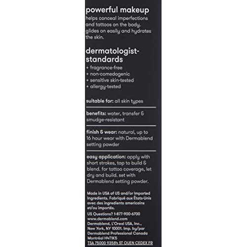 Dermablend Quick-Fix Body Makeup Full Coverage Foundation Stick, Water-Resist...