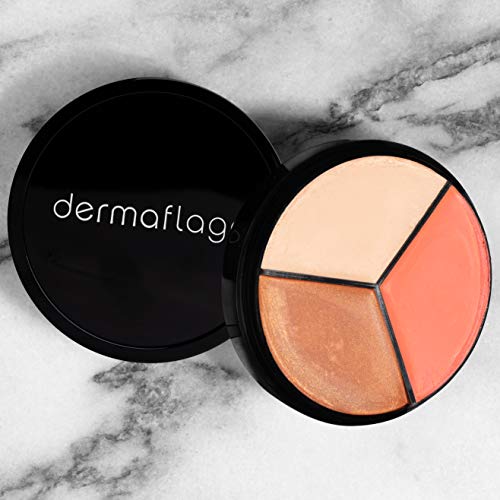 Cheek Palette: Bronzer, Highlighter, Blush Palette for Dewy Skin, Lit from Wi...
