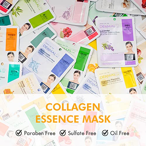DERMAL 16 Combo Pack A Collagen Essence Full Face Facial Mask Sheet - Face Pa...