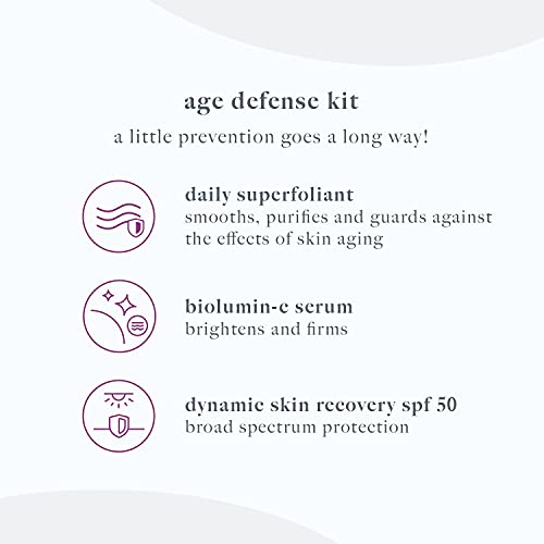 Dermalogica Age Defense Kit - Set Contains: Face Scrub, Vitamin C Serum, and ...