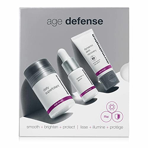 Dermalogica Age Defense Kit - Set Contains: Face Scrub, Vitamin C Serum, and ...
